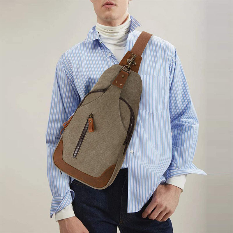 Fashion Stripe Casual sling chest Shoulder Bags