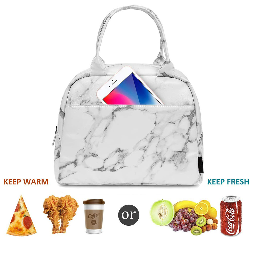 marble stone office and school cooler lunch box thermal lunch inusulated cooler bag